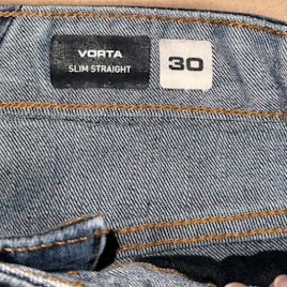 Volcom Vorta Slim Straight Jeans, Size 30, Dark Denim, Plain Pockets - Picture 4 of 5